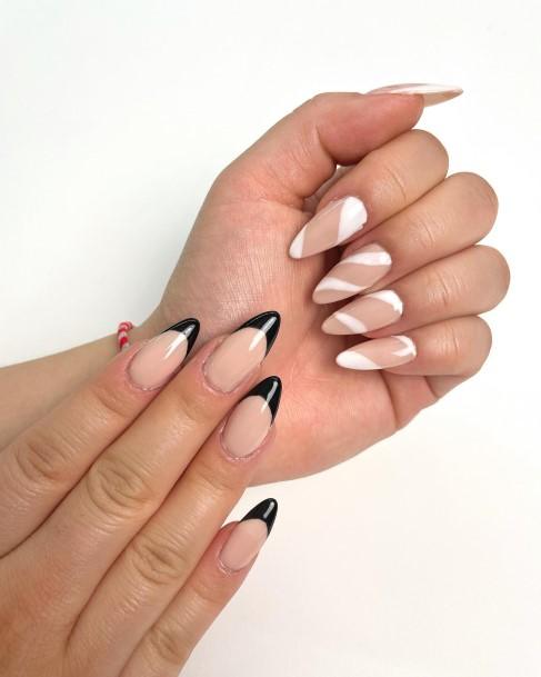 Wondrous Black French Tip Nail For Woman