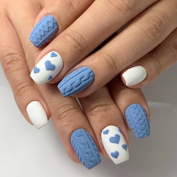 Wondrous Blue Winter Nail For Woman