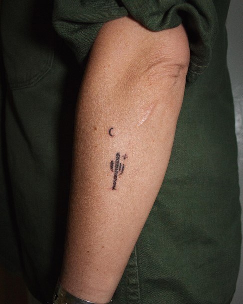 Wondrous Cactus Tattoo For Woman