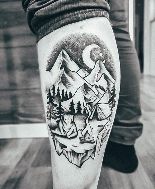 Wondrous Camping Tattoo For Woman