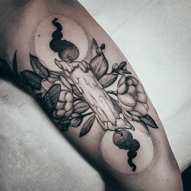 Wondrous Candle Tattoo For Woman