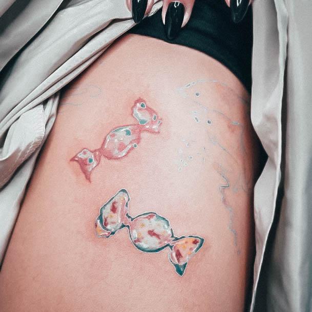 Wondrous Candy Tattoo For Woman