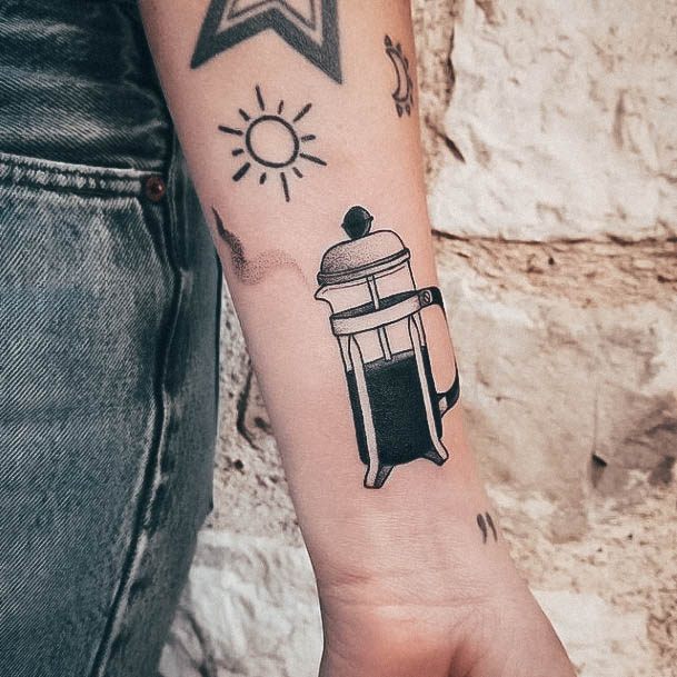 Wondrous Coffee Pot Tattoo For Woman