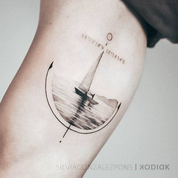 Wondrous Coordinates Tattoo For Woman