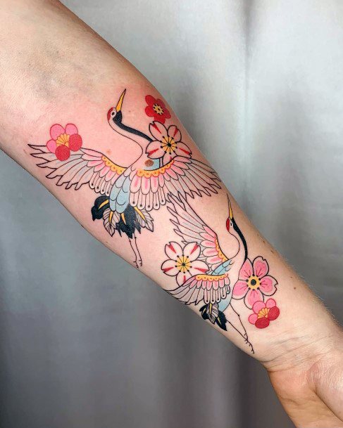 Wondrous Crane Tattoo For Woman