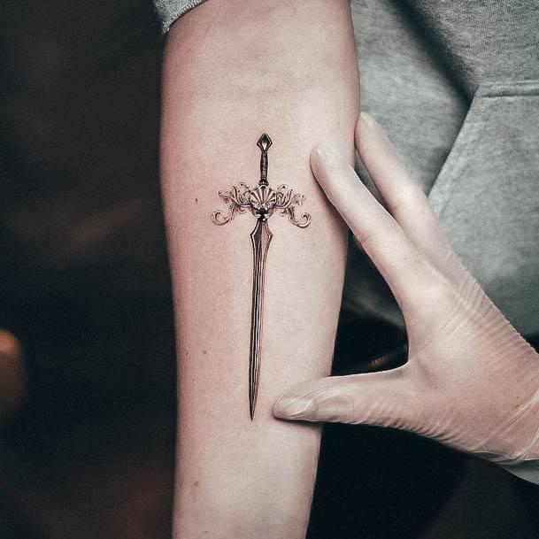 Wondrous Dagger Tattoo For Woman