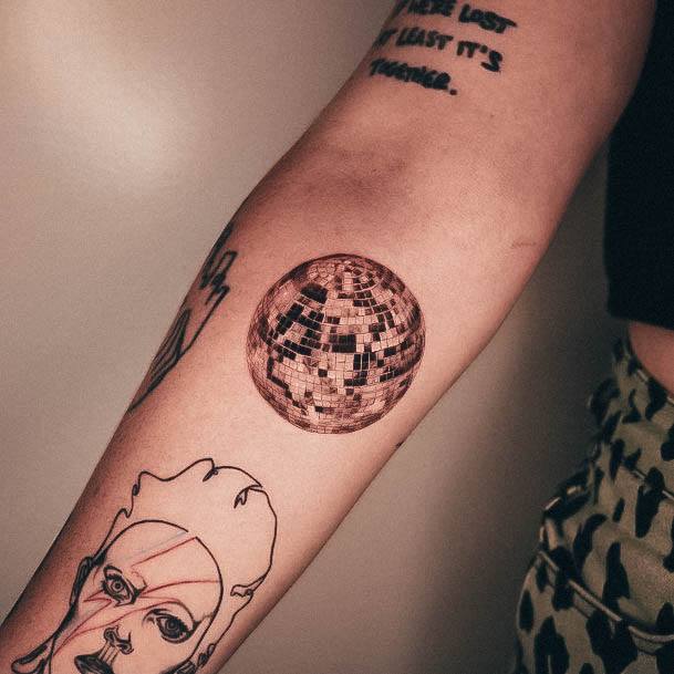 Wondrous Disco Ball Tattoo For Woman