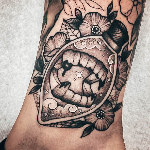 Wondrous Fangs Tattoo For Woman