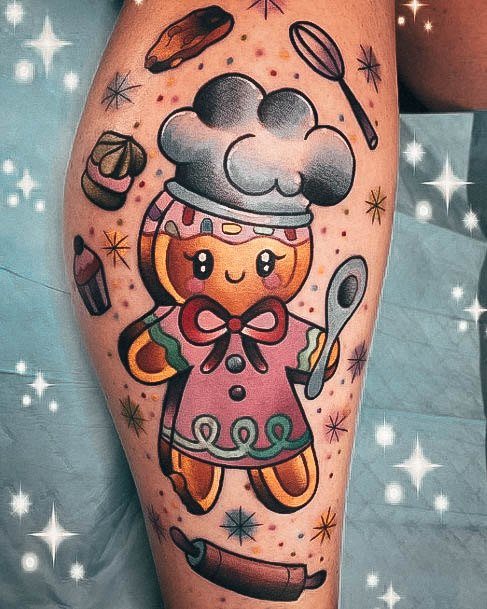 Wondrous Gingerbread Man Tattoo For Woman