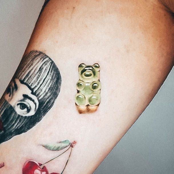 Wondrous Gummy Bear Tattoo For Woman On Thigh