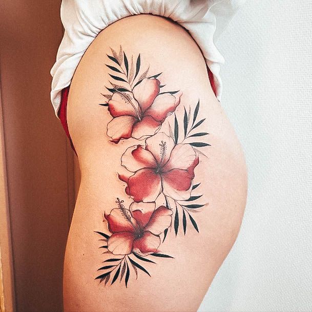 Wondrous Hibiscus Tattoo For Woman