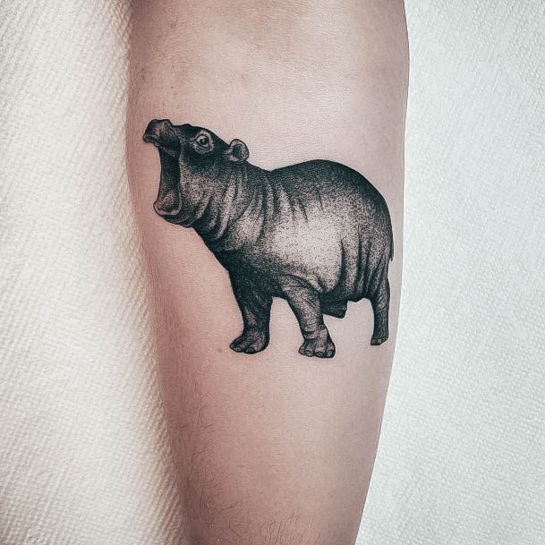 Wondrous Hippo Tattoo For Woman