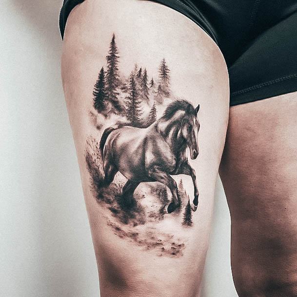 Wondrous Horse Tattoo For Woman