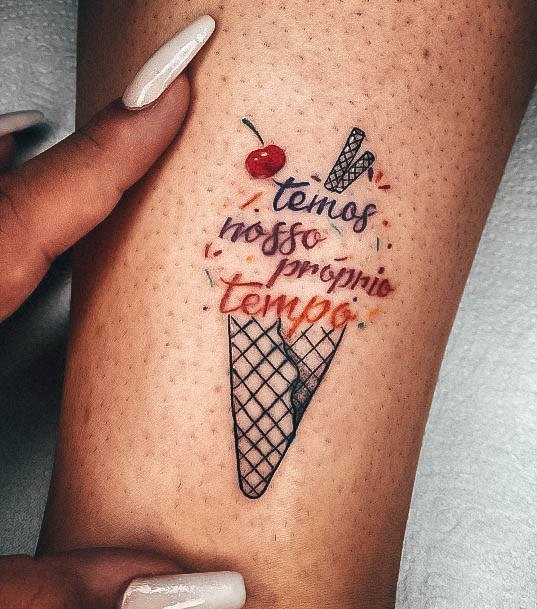 Wondrous Ice Cream Tattoo For Woman