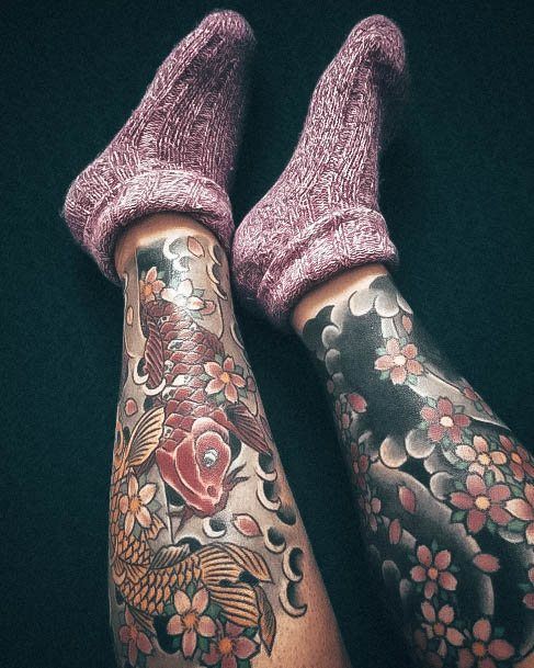 Wondrous Koi Fish Tattoo For Woman