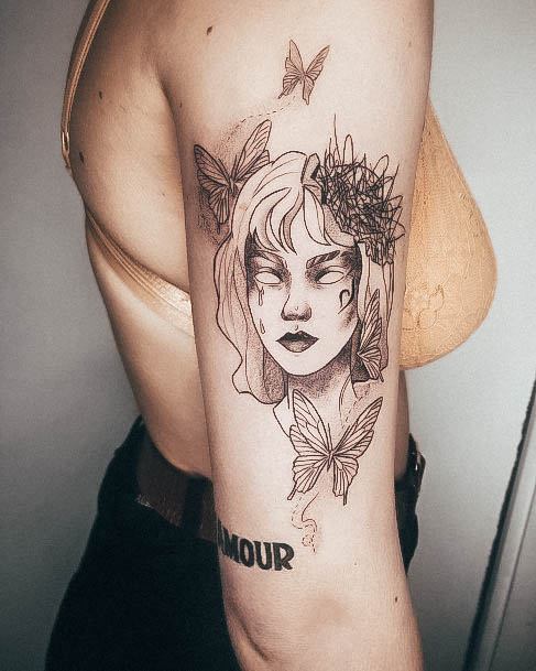 Wondrous Ladies Anxiety Tattoos