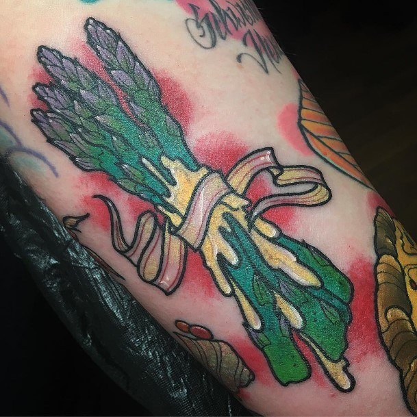 Wondrous Ladies Asparagus Tattoos