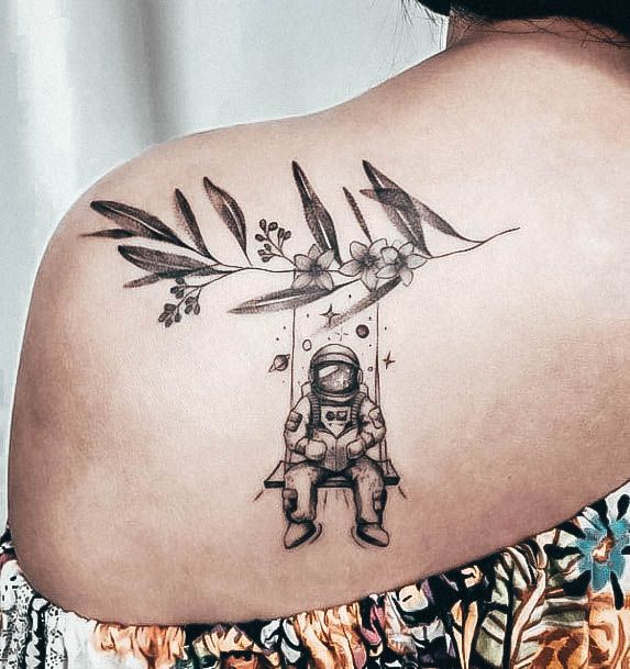 Wondrous Ladies Astronaut Tattoos