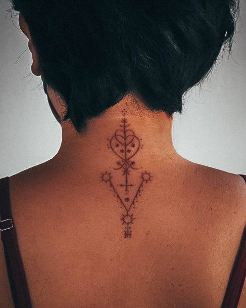 Wondrous Ladies Back Of Neck Tattoos