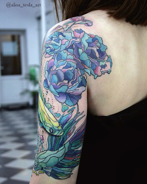 Wondrous Ladies Bicep Tattoos