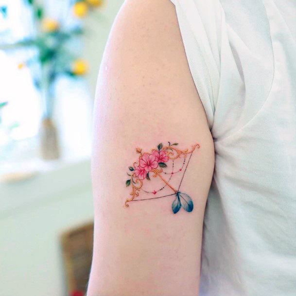 Wondrous Ladies Bow And Arrow Tattoos