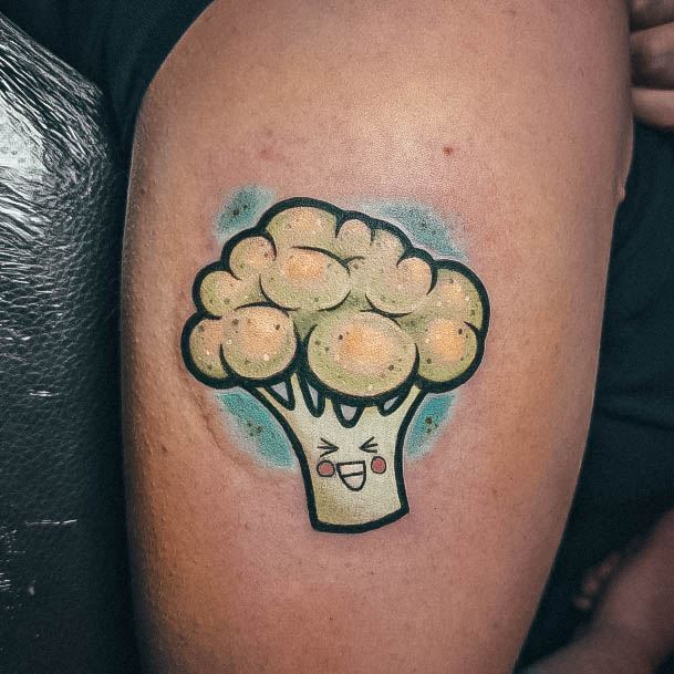 Wondrous Ladies Broccoli Tattoos