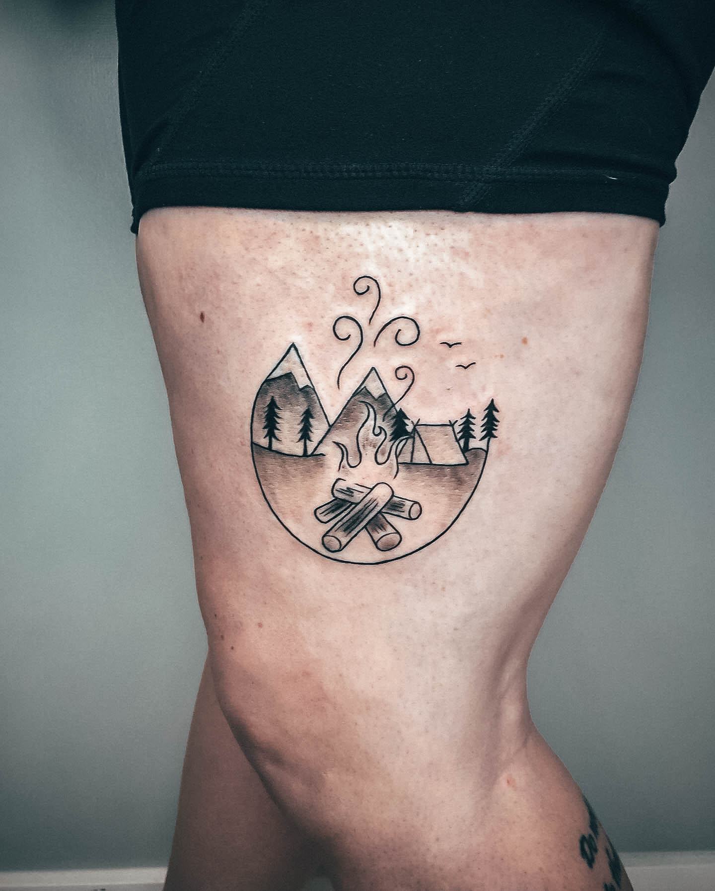 Wondrous Ladies Campfire Tattoos