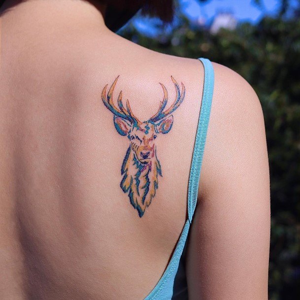 Wondrous Ladies Caribou Reindeer Tattoos