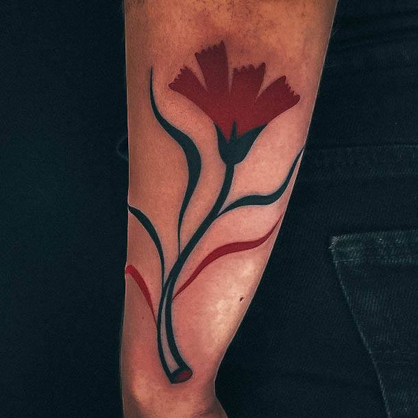 Wondrous Ladies Carnation Tattoos