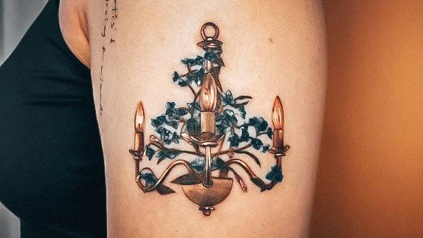 Wondrous Ladies Chandelier Tattoos