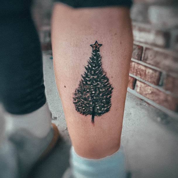 Wondrous Ladies Christmas Tree Tattoos