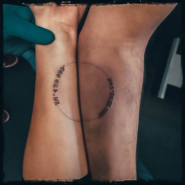 Wondrous Ladies Coordinates Tattoos