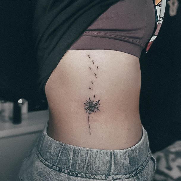 Wondrous Ladies Dandelion Tattoos