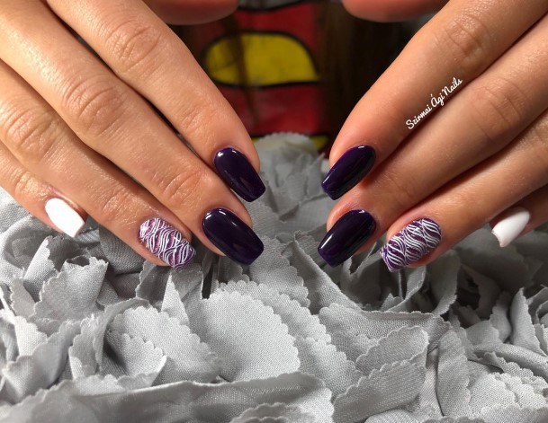 Wondrous Ladies Deep Purple Nails