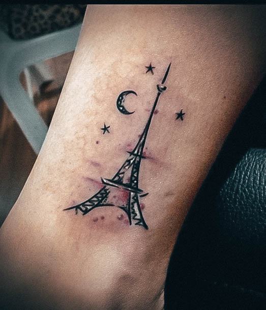 Wondrous Ladies Eiffel Tower Tattoos