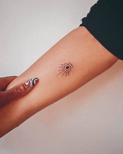 Wondrous Ladies Evil Eye Tattoos