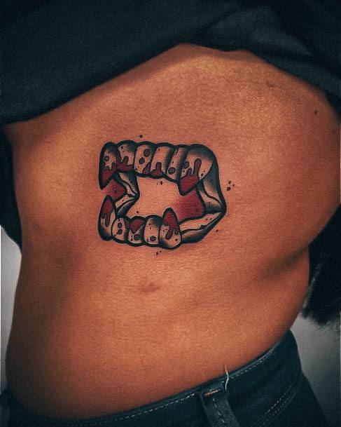 Wondrous Ladies Fangs Tattoos