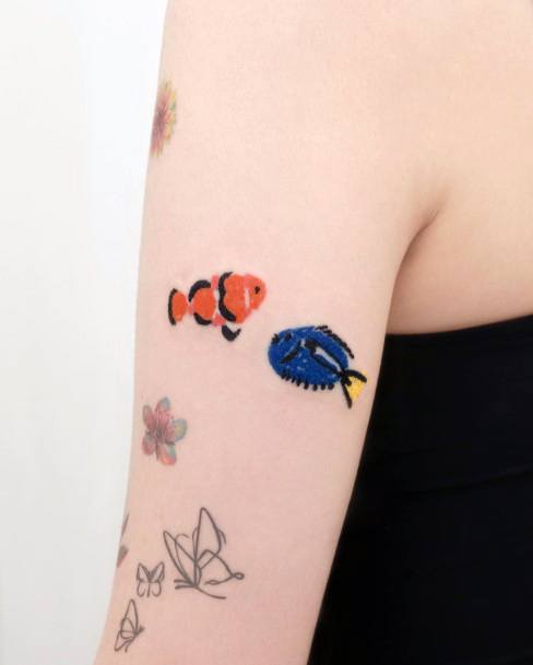 Wondrous Ladies Finding Nemo Tattoos