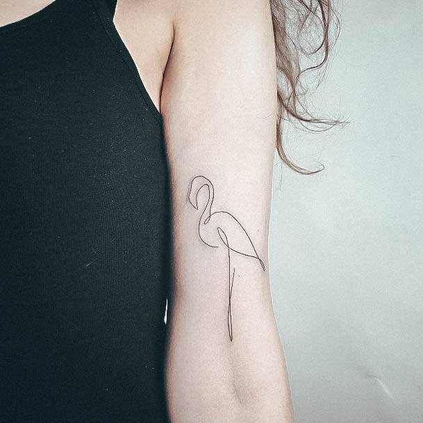 Wondrous Ladies Flamingo Tattoos