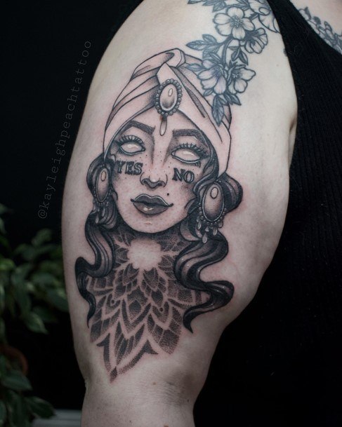 Wondrous Ladies Fortune Teller Tattoos