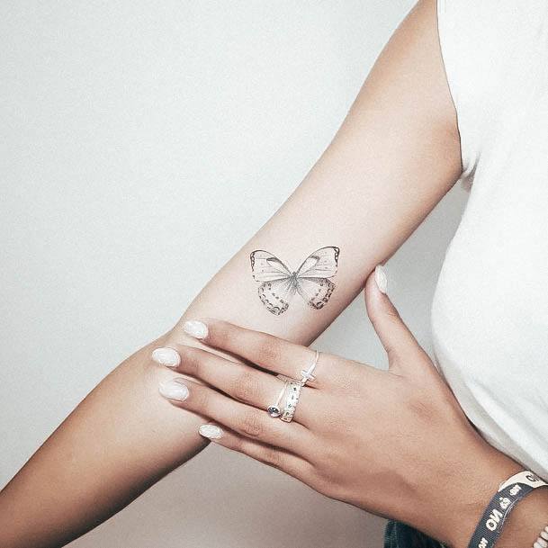 Wondrous Ladies Girly Tattoos Butterfly Tiny