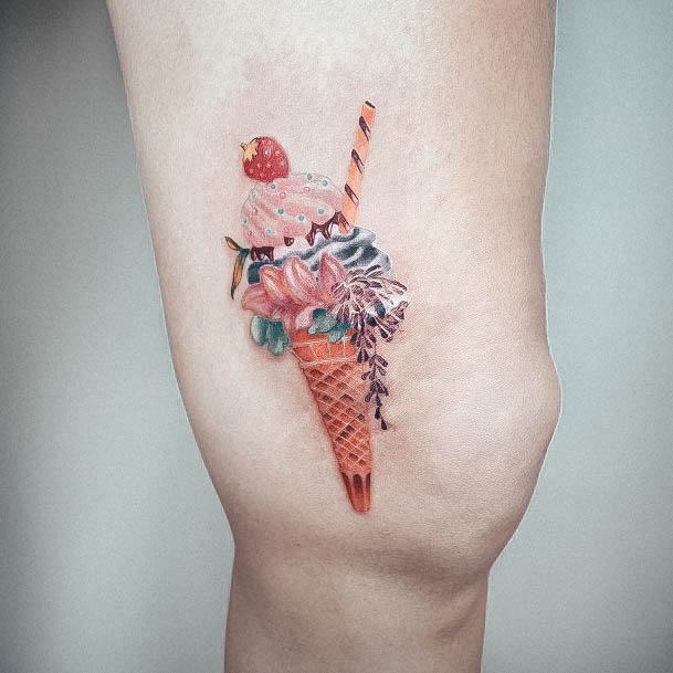 Wondrous Ladies Ice Cream Tattoos