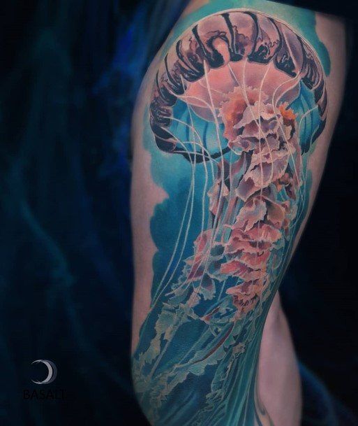 Wondrous Ladies Jellyfish Tattoos