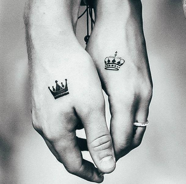 Wondrous Ladies King And Queen Tattoos