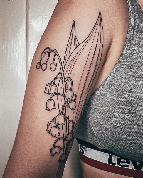 Wondrous Ladies Lily Of The Valley Tattoos