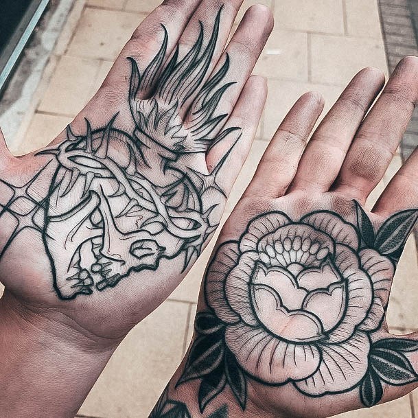 Wondrous Ladies Palm Tattoos