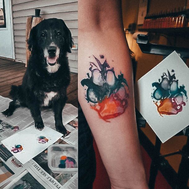 Wondrous Ladies Paw Print Tattoos