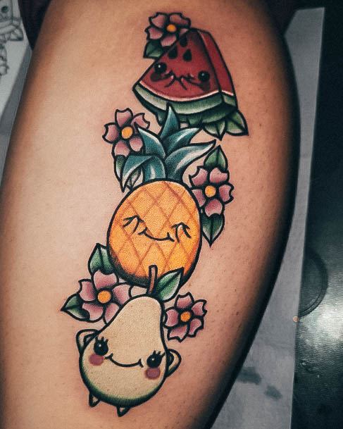 Wondrous Ladies Pear Tattoos