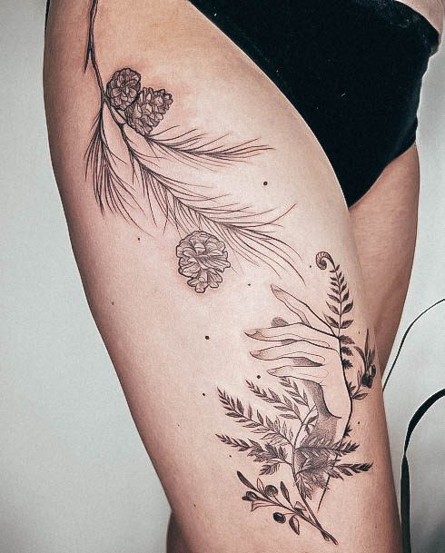 Wondrous Ladies Pine Tree Tattoos