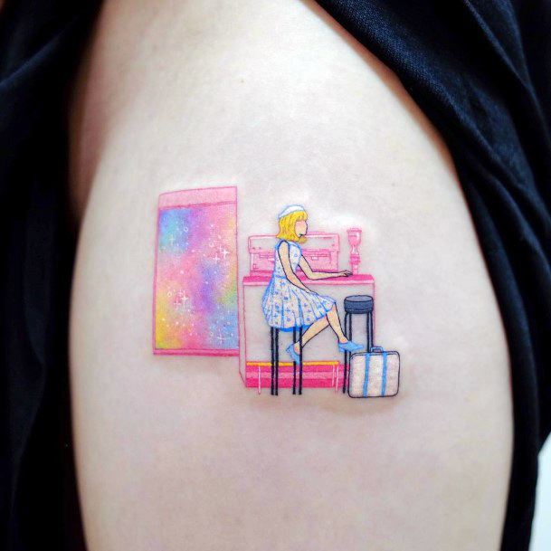 Wondrous Ladies Pink Tattoos